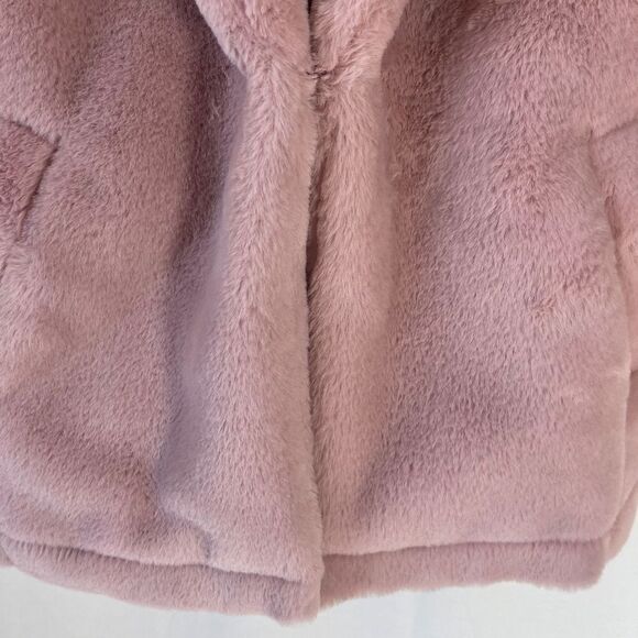 LOFT Outlet Dusty Pink Faux Fur Jacket Sz XS - Picture 7 of 9